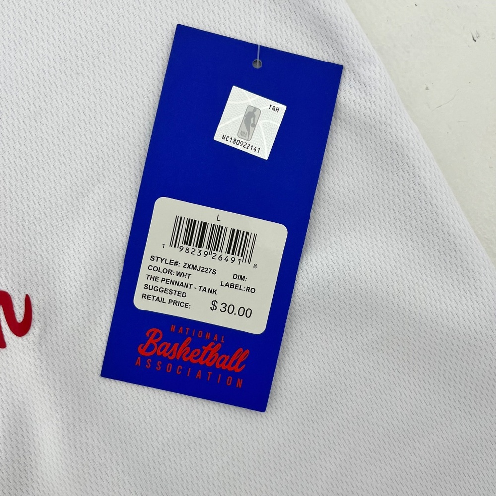 National Basketball Association Mens Size L White The Pennant Tank NWT - Picture 6 of 11